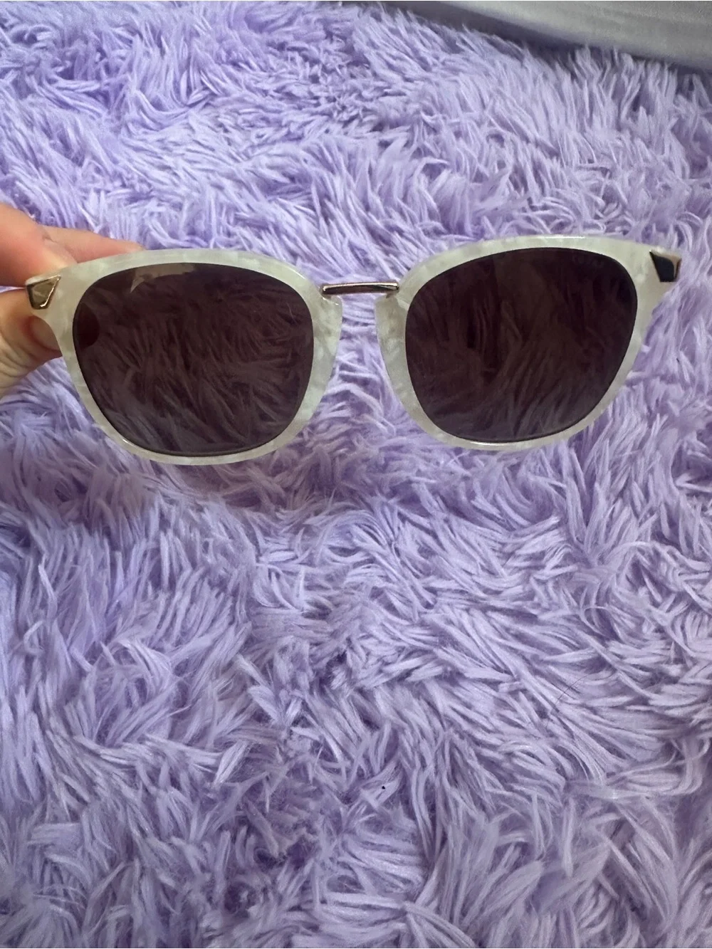 Covry Women's Sunglasses in Ivory with Dark Lenses